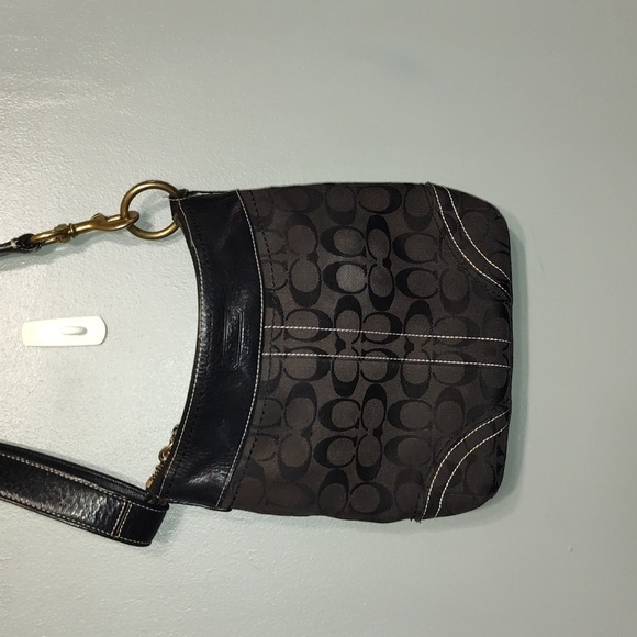 Coach Purse (Black) w/ Gold Hardware - Picture 1 of 9